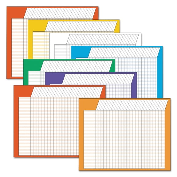 TREND Horizontal Incentive Chart Pack, 28w x 22h, Assorted Colors, 8/Pack -TEPT73902