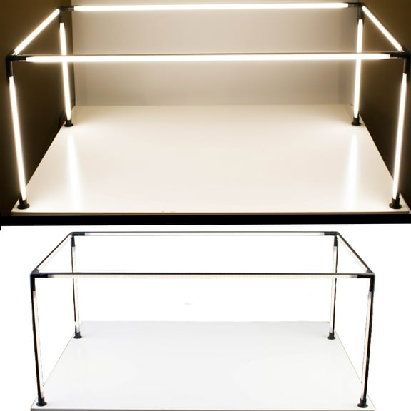 Horizontal LED pole light 4000K FY-Q 29" W x 12"H 4 sided light for Jewelry Museum Tradeshow showcase display