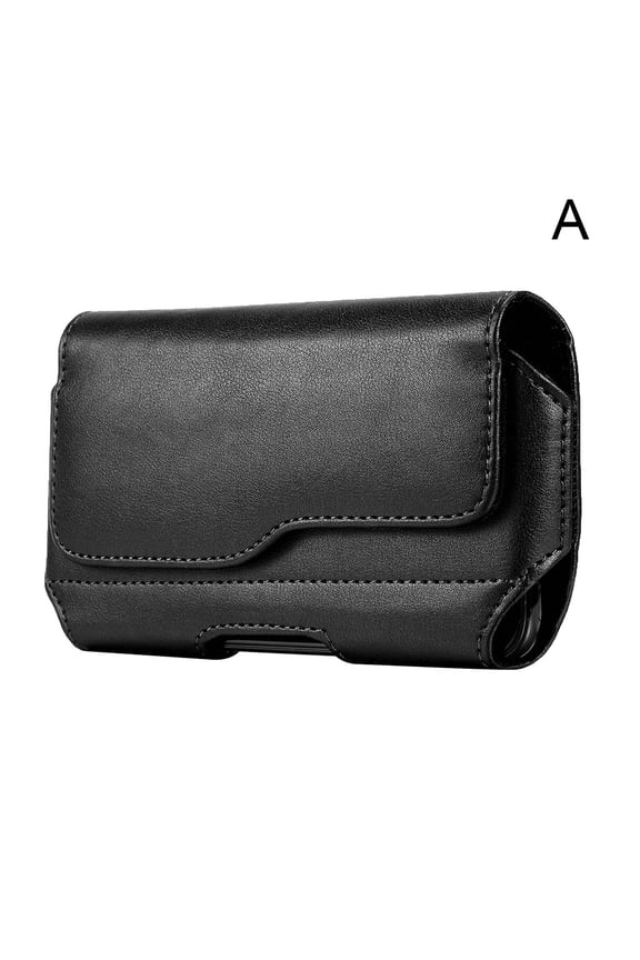 Horizontal Leather Belt Case Holster Pouch Sleeve Phone Holder for Men Travel Outdoor
