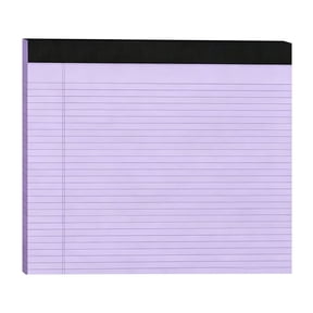 Horizontal Legal Pad, 11x9.5 Inch Wide Legal Pads, Perforated Writing Pads, Lined Writing Notepads, Easy Clean Tear Memo Paper Pads, Personalized Notepads with Thick Smooth Writing Sheets, Purple