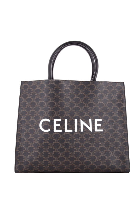 Pre-Owned Horizontal Logo Cabas Tote Triomphe Coated Canvas By Rebag