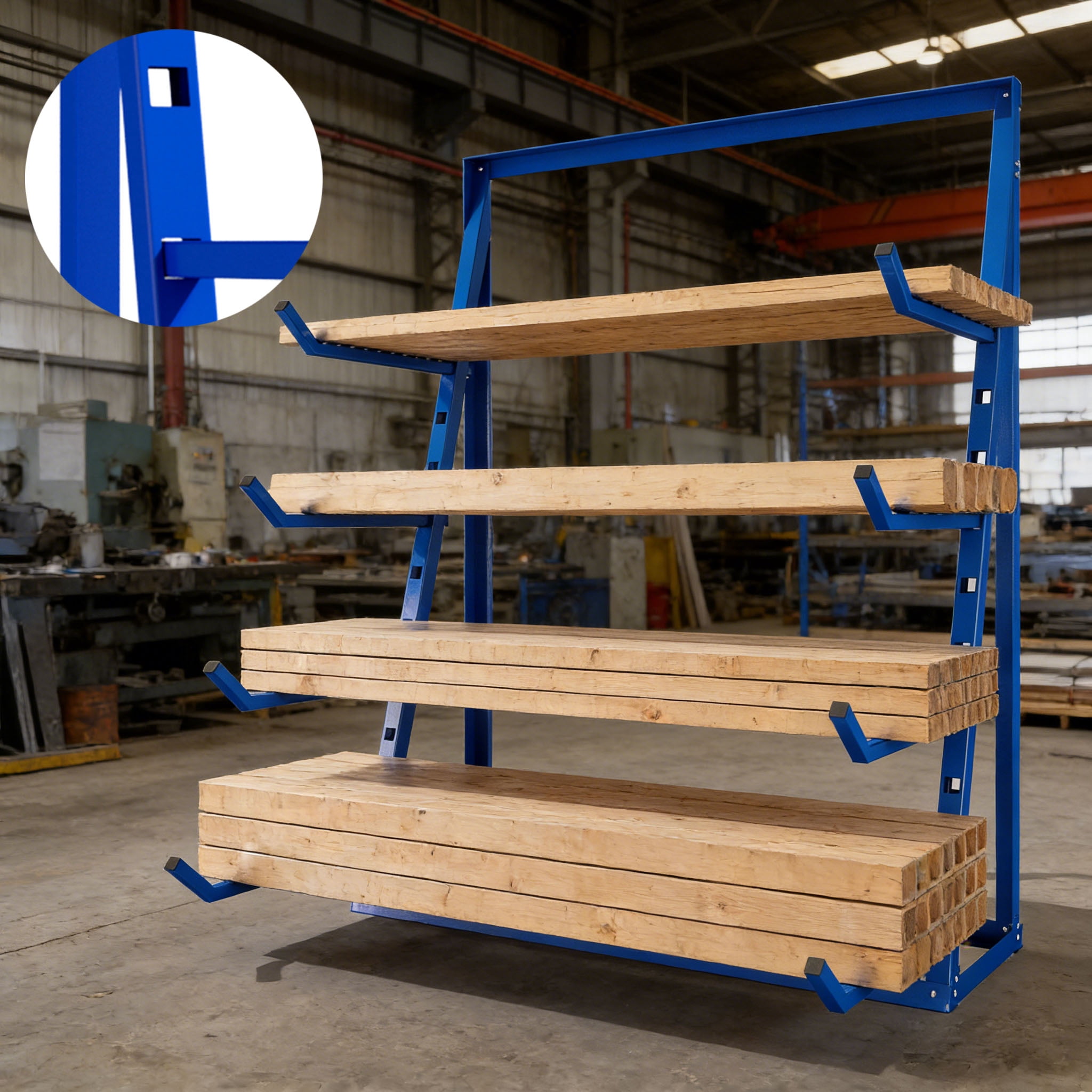 Horizontal Lumber Storage Rack, 4 Tier Pipe Organizer Support Rack ...