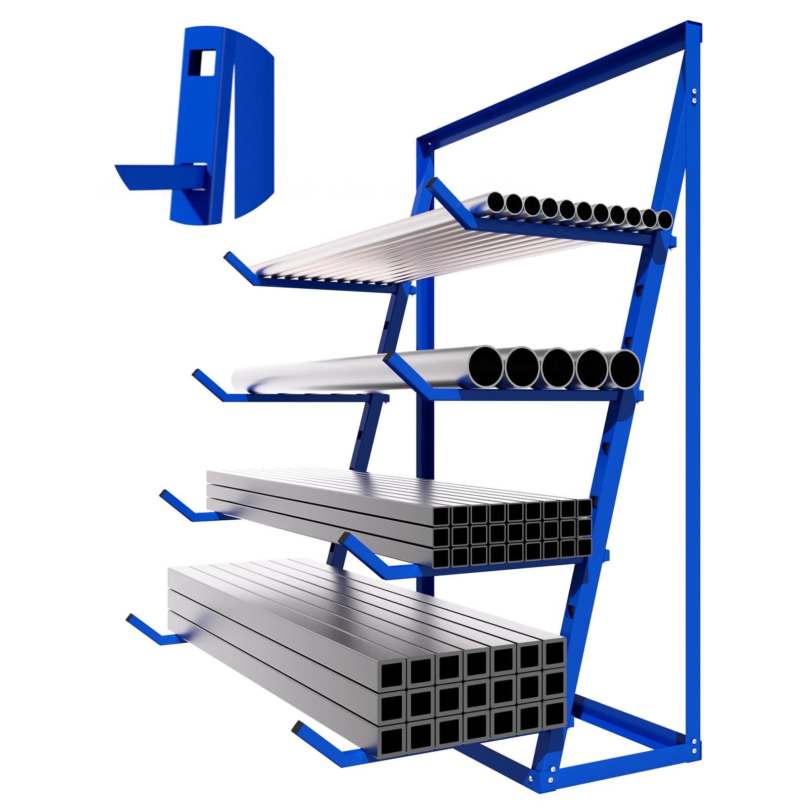 Horizontal Lumber Storage Rack,Pipe Storage Rack With 48 In Width,4 ...