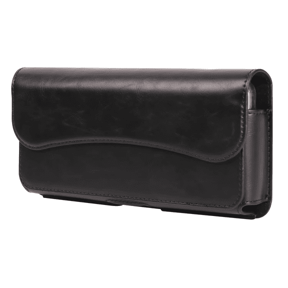 Horizontal Luxury Rubbed Leather Case is Compatible with iPhone 17 Pro, 16 Pro, 15 Pro, 14 Pro, 13 Pro, 12 Pro with a thin cover on it. NOT for Pro Max Phone.