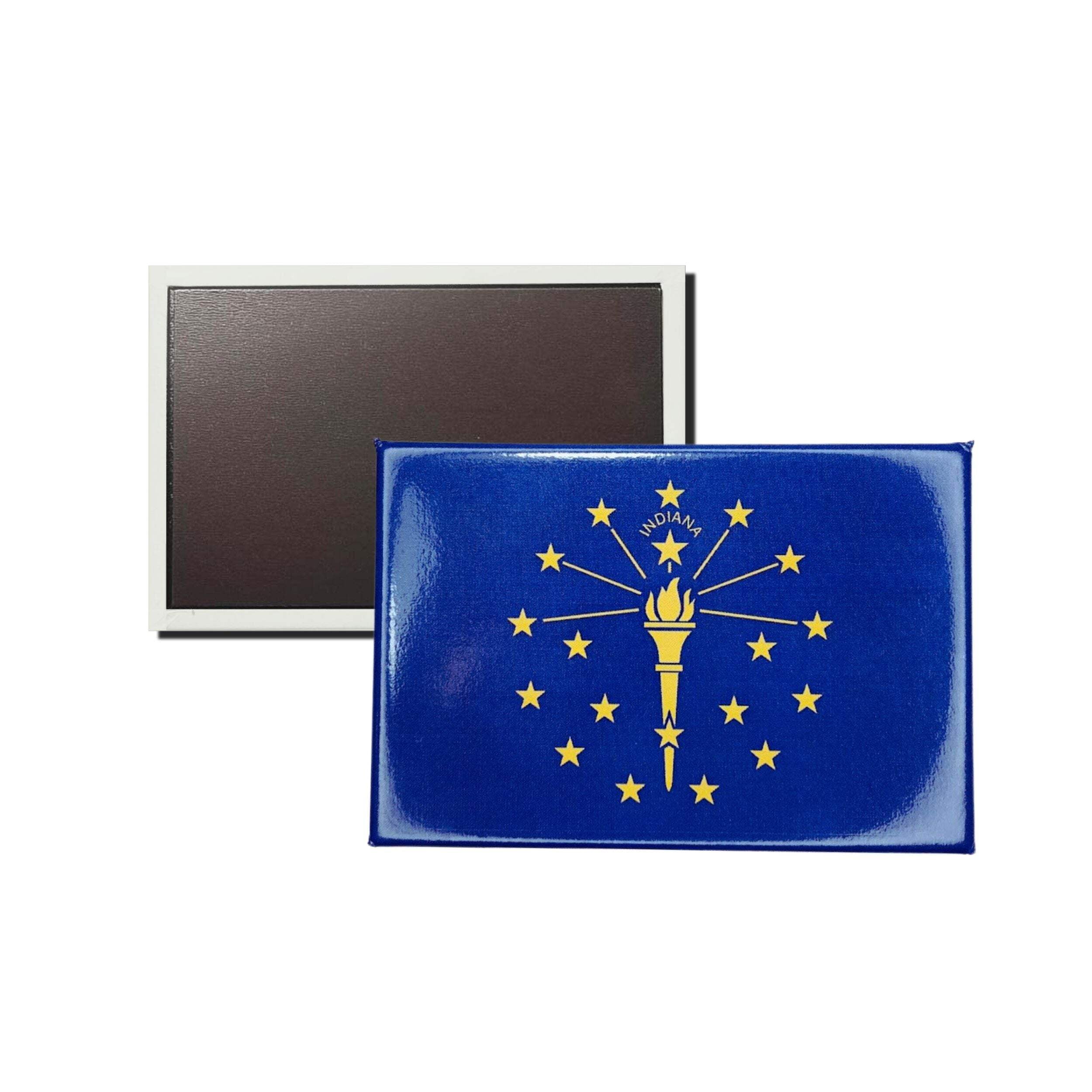 Horizontal Magnet - State Flag Indiana - USA | Refrigerator Decor ...