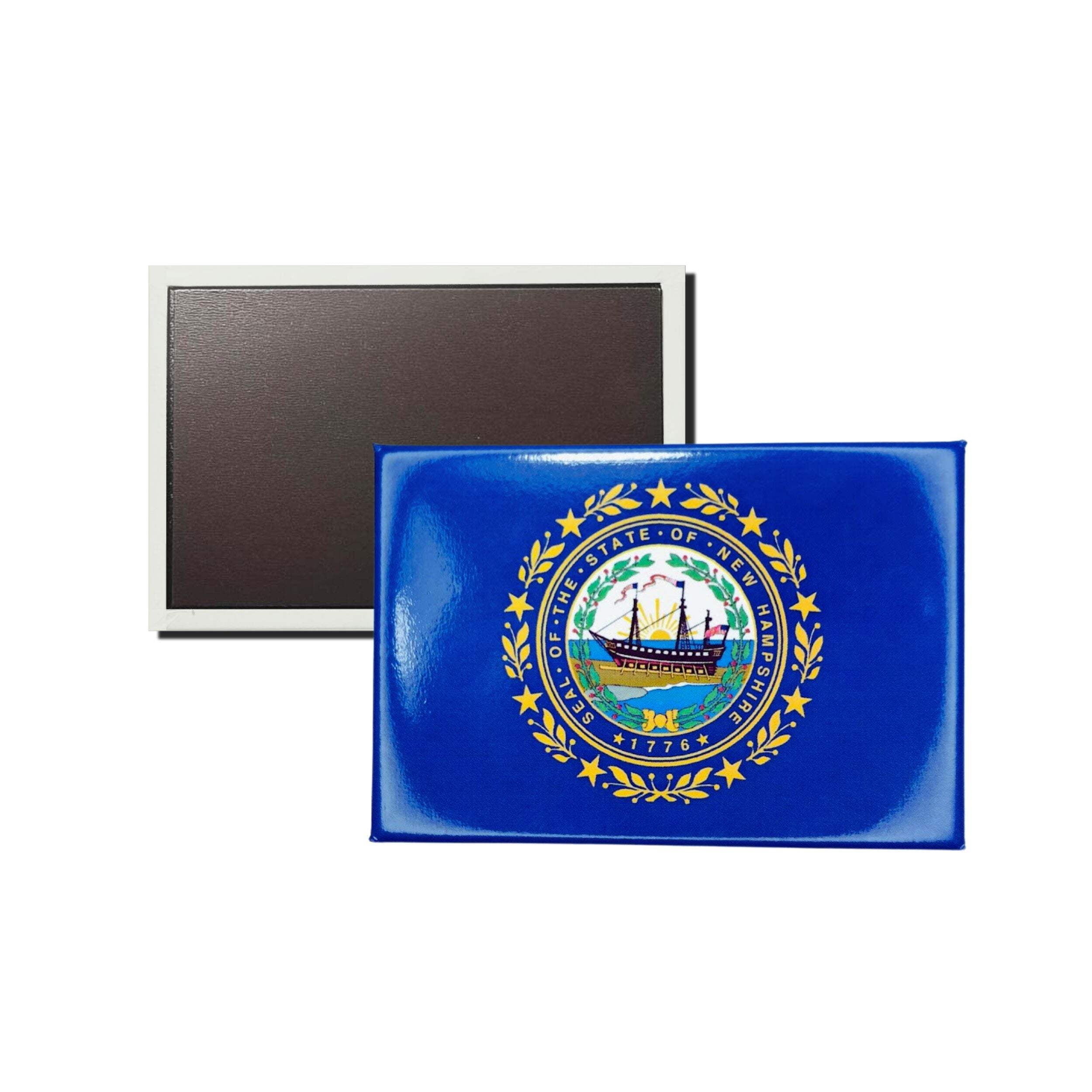 Horizontal Magnet - State Flag New Hampshire - USA | Refrigerator Decor ...
