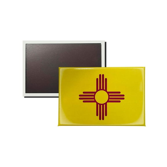 Horizontal Magnet - State Flag New Mexico - USA | Refrigerator Decor Accent, Travel Souvenir, Collectible Keepsake, Home Office Magnet
