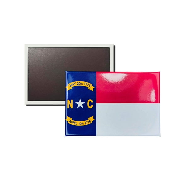 Horizontal Magnet - State Flag North Carolina - USA | Refrigerator Decor Accent, Travel Souvenir, Collectible Keepsake, Home  Office Magnet