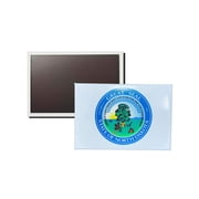 Horizontal Magnet - State Seal North Dakota - USA | Refrigerator Decor Accent, Travel Souvenir, Collectible Keepsake, Home Office Magnet