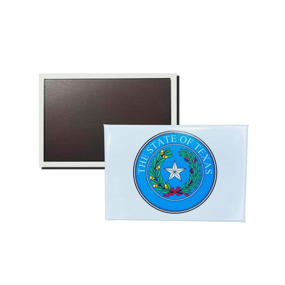 Horizontal Magnet - State Seal Texas - USA | Refrigerator Decor Accent, Travel Souvenir, Collectible Keepsake, Home  Office Magnet