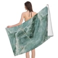 thumbnail image 1 of Horizontal Microfiber Absorbent Bath Towel 52×32in Household Blanket For Quick Drying Beach School Outdoor Travel Travel Lightseagreen Marble_4, 1 of 8