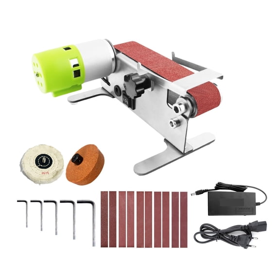 Horizontal Mini Belt Sander Electric Sanding Polishing Grinding Machine Grinding Sander Grinder Small Sand-belt Machine ,Widely Use