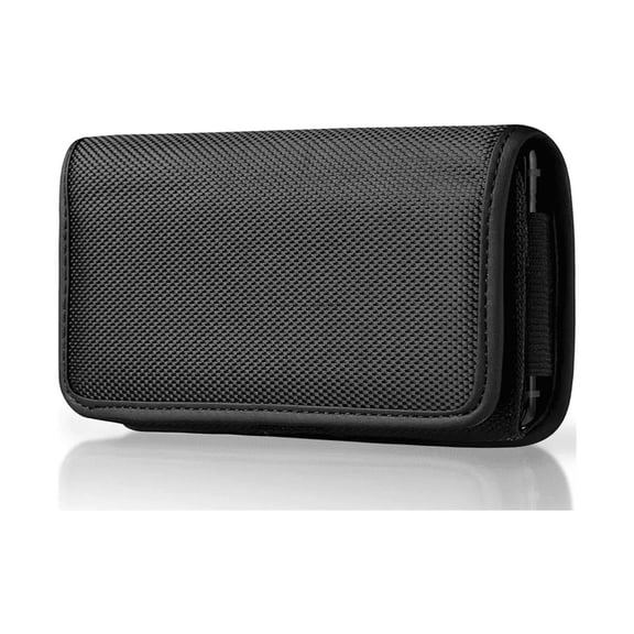 Horizontal Nylon Case with Belt Loops is compatible with Consumer Cellular Iris Connect SmartPhone