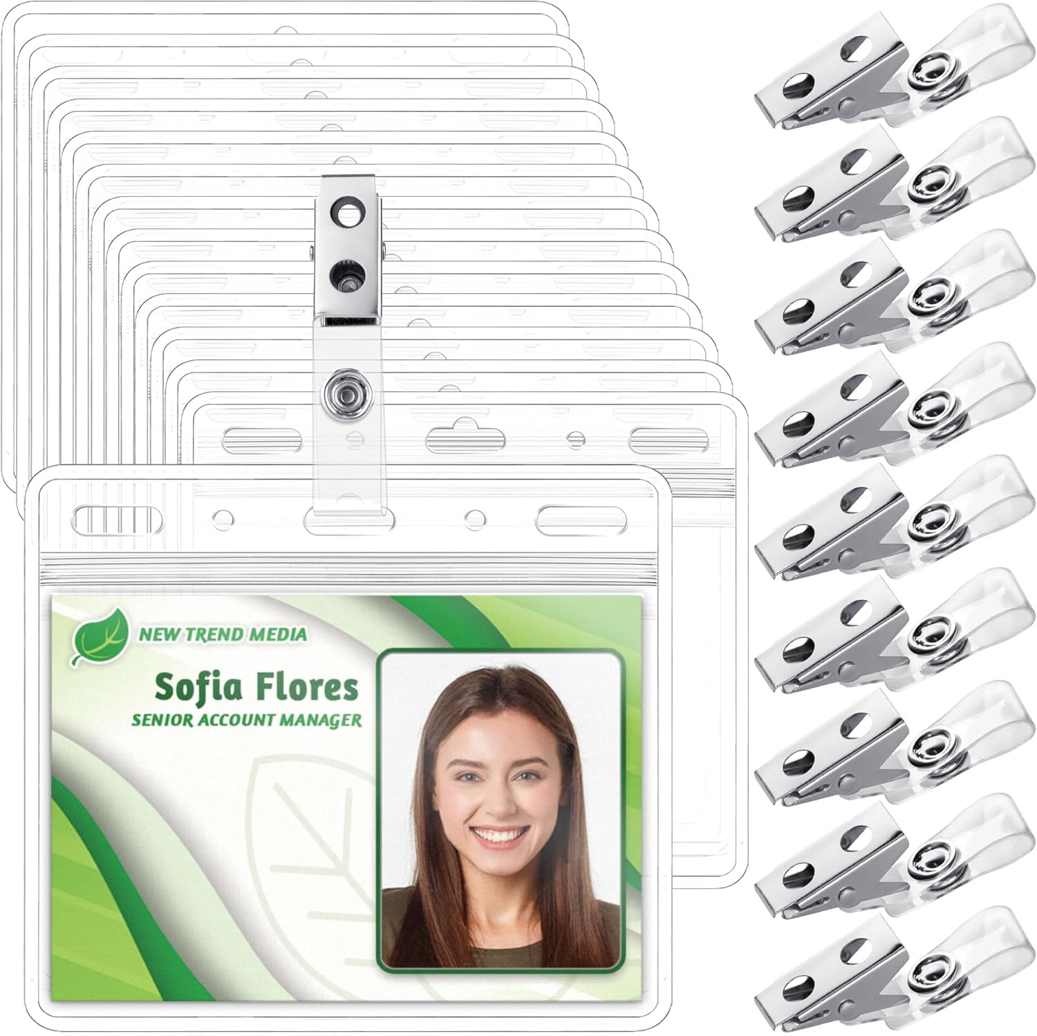 - Horizontal PVC Card Protector with Metal Clips and Vinyl Straps with ...