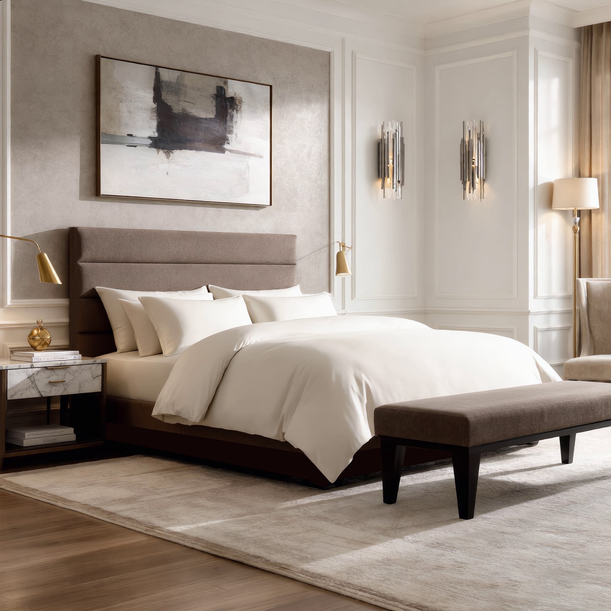 Spring Robot Craft Horizontal Panel Upholstered Platform Bed Frame, Robot Vacuum Friendly ...