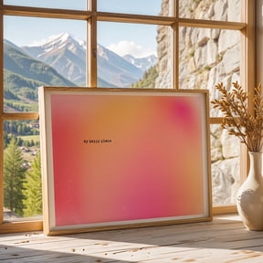 Horizontal Pink Aura Quote Wall Art, Trendy Spiritual Manifest Print, Dopamine Decor, Girly Pink Poster, Aesthetic Coquette Room Decor