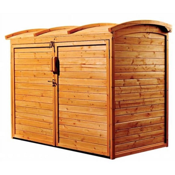 Horizontal Refuse Storage Shed- Brown