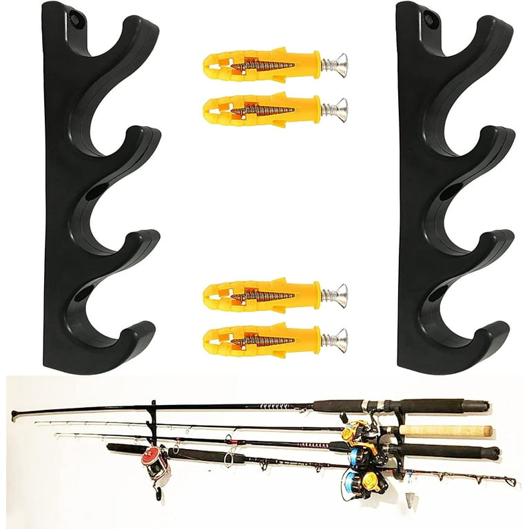 Horizontal Rod Rack for Fishing Rod Wall Rack Storage Fishing Rod Holder - Hold 4 Fishing Rods - Space Saving - Easy to Install - Hardware Included - No Fishing Rod - Walmart.com Horizontal Rod Rack for Fishing Rod Wall Rack Storage Fishing Rod Holder - Hold 4 Fishing Rods - Space Saving - Easy to Install - Hardware Included - No Fishing Rod - Walmart.com