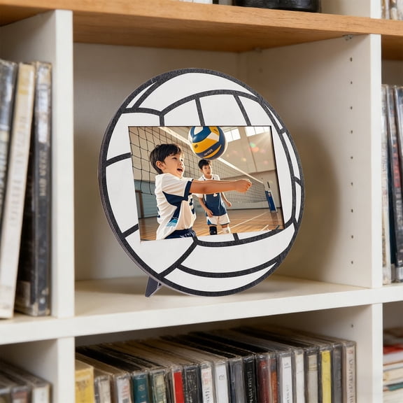 Horizontal Sports Theme Wooden Photo Frame for 6x4 Inch Pictures, Athletic Decor Wall Art for Home and Office Display, Multi-Sport Design Frame for Memorabilia and Team Photos, Durable Wood Frame