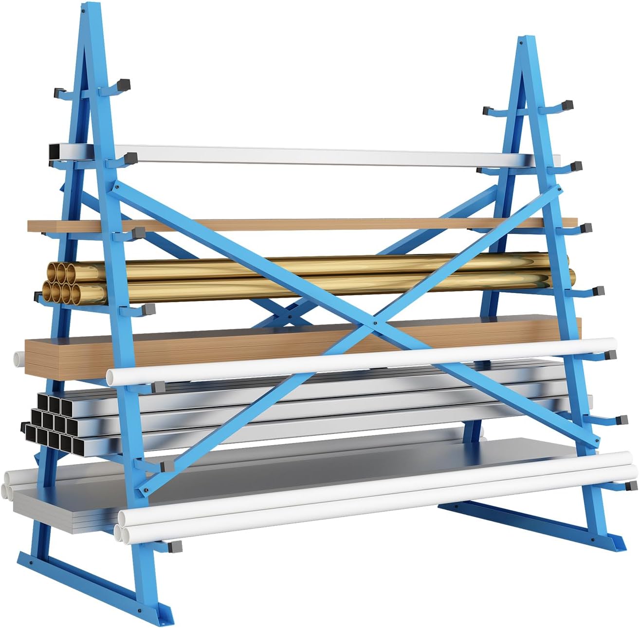 Horizontal Storage Rack 5ft. x 3ft. x 5 1/2ft. 2000LBS Lumber Large ...