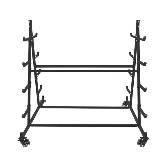 Horizontal Storage Rack with Wheels, Heavy-Duty Mobile Horizontal Storage Rack, Mobile Material Handling Conduit Pipe Rack (55.91*44.09*51.97 inches)-Black