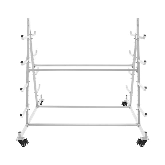 Horizontal Storage Rack with Wheels, Heavy-Duty Mobile Horizontal Storage Rack, Mobile Material Handling Conduit Pipe Rack (55.91*44.09*51.97 inches)-White