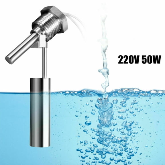 Horizontal Tank Liquid Float Switch Water Level Sensor Stainless Steel 50W 220V 1.5A For Aquarium Fish Tank Pond Boat Hydroponics Fluid Control 1/2" PT Thread