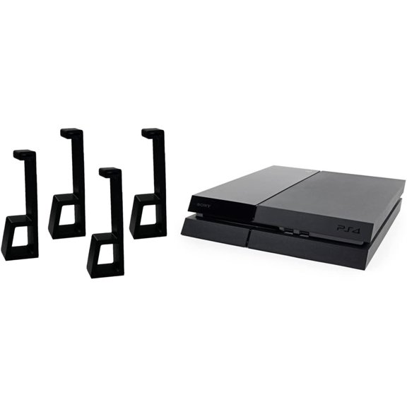Horizontal Vertical Stand for PS4 Original PlayStation 4 Cooling Station Feet Console Fat Compatible - Updated Design Secure Fit (PS4 Black)