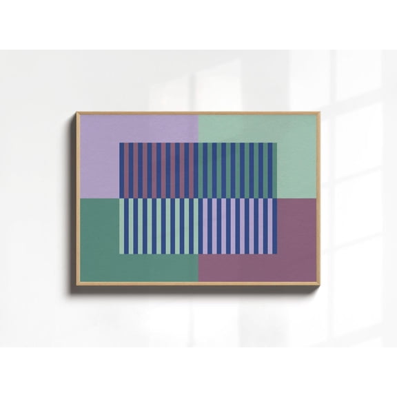 Horizontal Wall Art, Colorful Mid Century Wall Art, Abstract Mcm Wall Art, Mid Century Modern Wall Decor, Midcentury Wall Art369, Unframed Poster Size 8x12