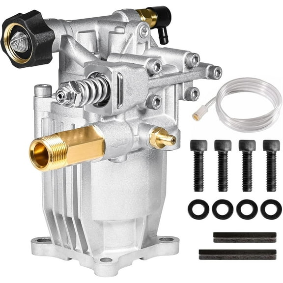 Horizontal  Washer Pump 3/4" Shaft 3000 PSI @ 2.5 GPM Replacement for Homelite, Troybilt, Simpson, Karcher  GC160 GC190 AR RMV2.5g30 Power Washer Engines