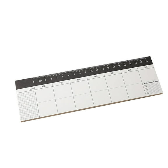 Horizontal Weekly Planner Sticky Notepad,50 Pages,2.8 x 9.5 Inch Weekly Plan Sticky Notes,To Do List,Schedule Notepads Memo for Planner Reminder,Studying & Office Supplies(9.45x2.76")(Beige)