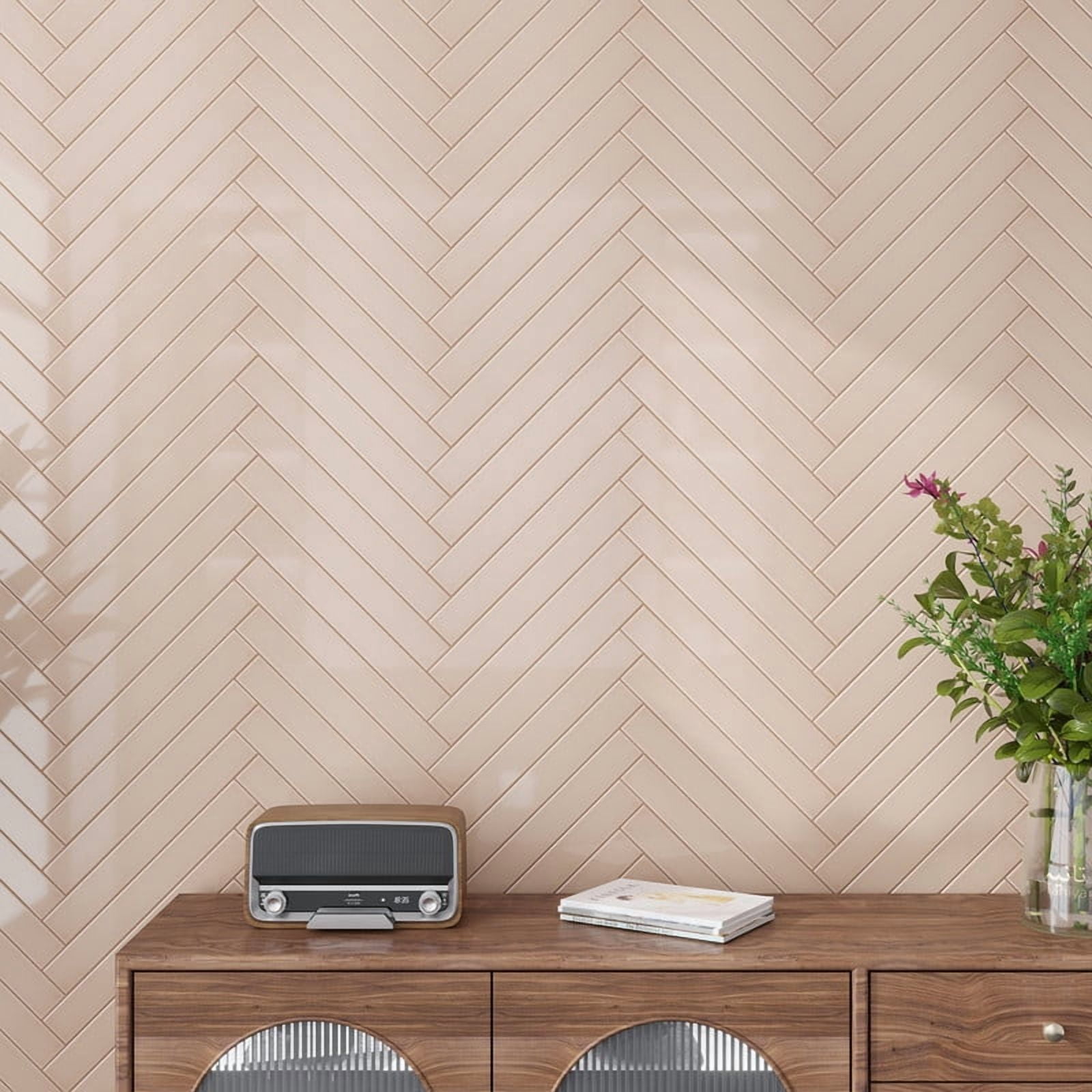 Horizonte 2 x 16 in. Glossy Powder Pink Ceramic Subway Wall Tile (10.76 sq ft/case) - 50 Pack