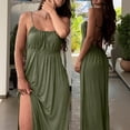 thumbnail image 1 of Horkkom Backless Dresses for Women Sleeveless Solid Color Summer Dresses Flowy Casual Daily Maxi Dresses, S-2XL, 1 of 9