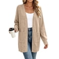 thumbnail image 1 of Horkkom Cardigan Sweaters for Women Trendy Casual Open Front Cardigans Fall Winter Outfits with Pockets M, 1 of 7