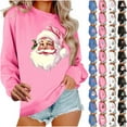 thumbnail image 1 of Horkkom Christmas Sweaters for Women Christmas Tree Print Graphic Sweatshirts Holiday Party Christmas Sweatshirts M, 1 of 7