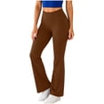thumbnail image 1 of Horkkom Flare Leggings for Women High Waisted Yoga Pants Solid Color Workout Leggings with Pockets S, Gifts for Women, 1 of 9
