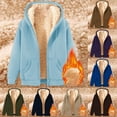 thumbnail image 1 of Horkkom Fleece Hoodie Men Thermal Zip Up Jackets with Pockets Fuzzy Warm Winter Coats L, Gifts for Men, 1 of 4