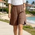 thumbnail image 1 of Horkkom High Waisted Shorts Women Solid Color Casual Straight Leg Shorts Summer Casual Comfy Shorts, S-2XL, 1 of 6