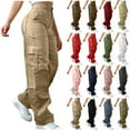 thumbnail image 1 of Horkkom Hiking Pants Women Button Zip High Waisted Cargo Pants Casual Climbing Straight Leg Pants with Pockets XXXL, 1 of 8
