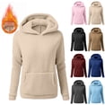 thumbnail image 1 of Horkkom Hoodies for Women Fuzzy Fleece Fleece Hoodie Pullover Soft Long Sleeve Sweatshirts with Pocket M, 1 of 6