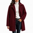 thumbnail image 1 of Horkkom Long Winter Coats for Women Fleece Warm Button Jacket Soft Fuzzy Lapel Coat M, 1 of 4