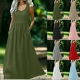 thumbnail image 1 of Horkkom Maxi Dress for Women Summer Sleeveless Flowy Linen Dress Casual Loose Long Dresses XL, 1 of 8