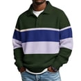 thumbnail image 1 of Horkkom Men Pullover Sweatshirt Fall Outfits Striped Sweatshirt Trendy Casual Sweatshirt L, 1 of 7