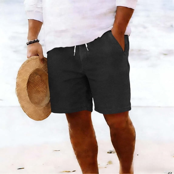 Horkkom Mens Athletic Shorts Straight Leg Elastic Waist Running Shorts Comfortable Workout Gym Shorts, S-4XL