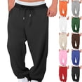 thumbnail image 1 of Horkkom Mens Sweatpants with Pockets Elastic Waist Drawstring Athletic Pants Workout Sports Gym Pants S, Gifts for Men, 1 of 7