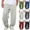 thumbnail image 1 of Horkkom Mens Sweatpants with Pockets Elastic Waist Drawstring Athletic Pants with Pockets Outdoor Fleece Workout Gym Pants L, Gifts for Men, 1 of 8
