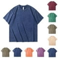 thumbnail image 1 of Horkkom Mens T-shirts Crew Neck Solid Color Short Sleeve Shirts Summer Loose Casual Shirts S, 1 of 7