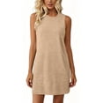 thumbnail image 1 of Horkkom Mini Dresses for Women Crew Neck Sleeveless Summer Dresses Casual Beach Vacation Sundresses, S-2XL, 1 of 6