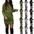 thumbnail image 1 of Horkkom Mini Dresses for Women Holiday Party Christmas Dresses Long Sleeve Crewneck Sweatshirt Dress M, 1 of 9