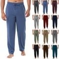 thumbnail image 1 of Horkkom Pajama Pants Men Solid Color Elastic Waist Drawstring Lounge Pants Soft Comfy Sleep Pants XL, Gifts for Men, 1 of 7